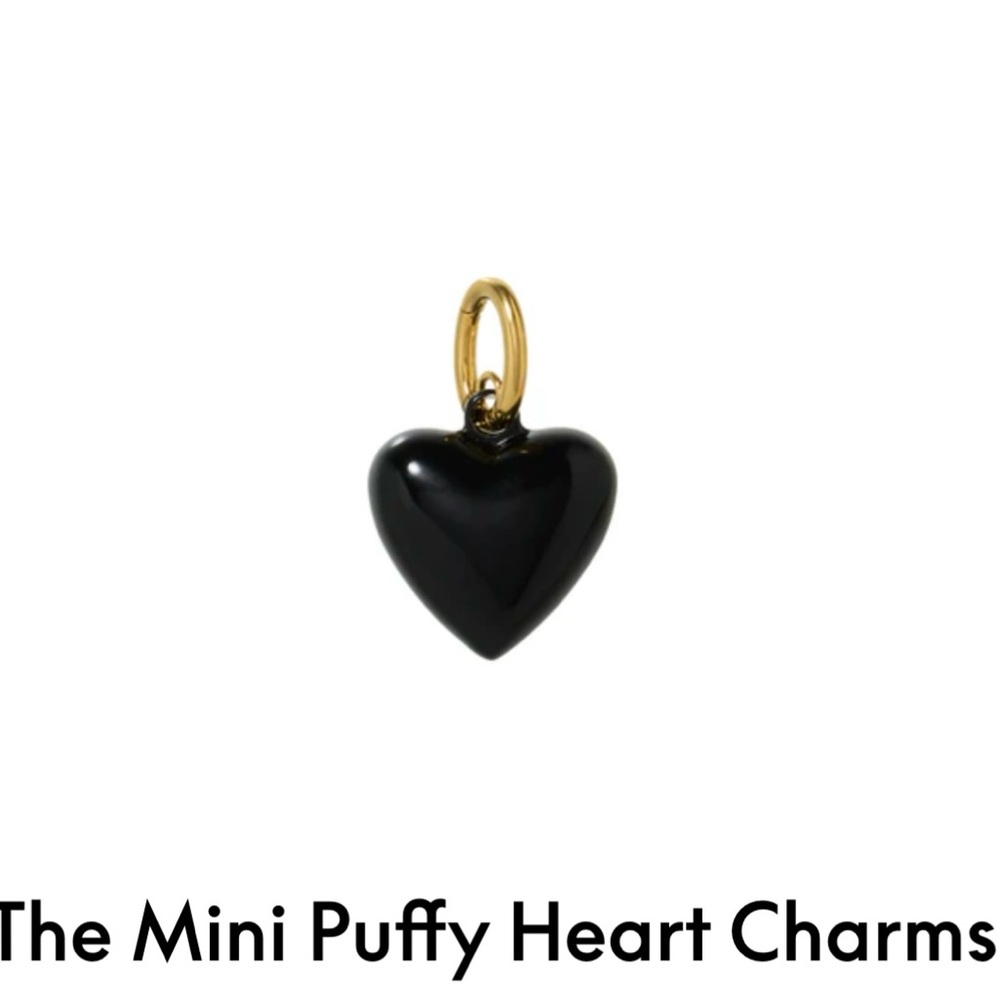 ROXANNE ASSOULIN The Mini Puffy Heart charm black firm price